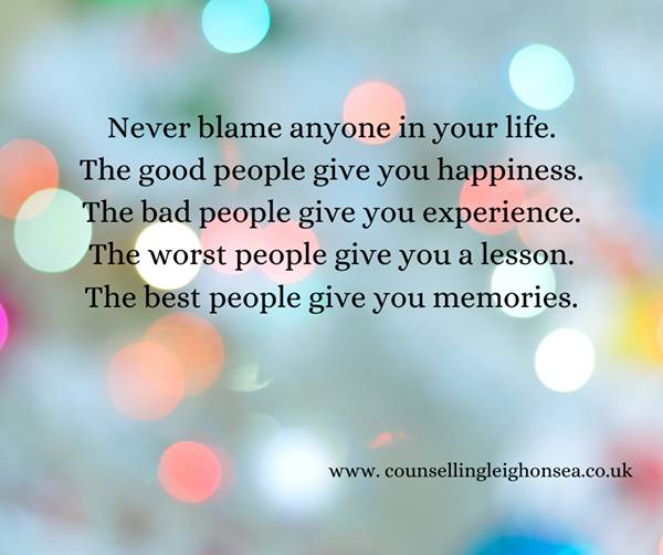 Never Blame Anyone In Your Life